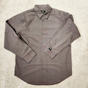 Calvin Klein LARGE Gray Dress Shirt - Large/43